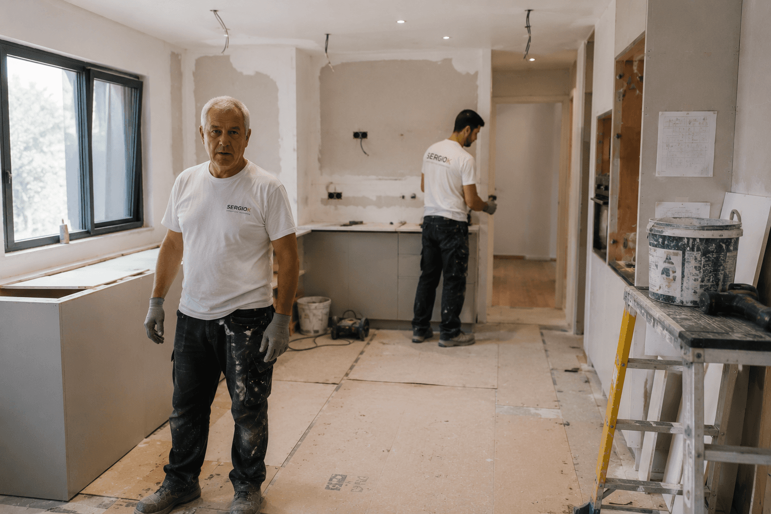 Cocina reformada con mobiliario nuevo